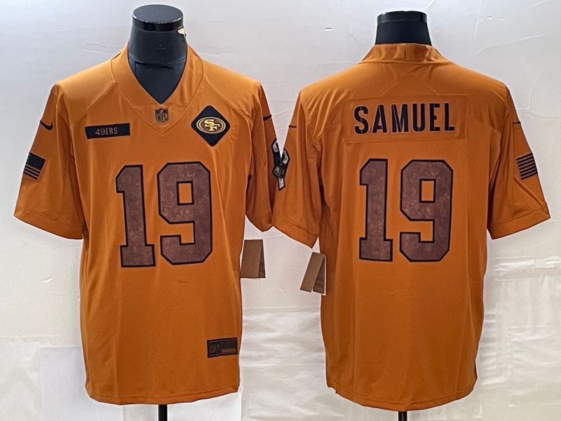 Men San Francisco 49ers #19 Samuel brown Nike 2023 Salute To Service Limited NFL Jersey